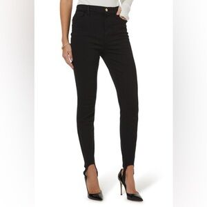 FRAME Ali High Rise Cigarette Stirrup Jeans in Black